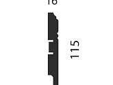 Артикул AP17, 115X16X2400 с пазом, Напольные плинтусы, Cosca в текстуре, фото 1