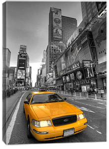 Панно Design Studio 3D 5D 1 модуль Такси Нью-Йорка. Арт 3