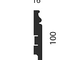Артикул AP10, 100X16X2400 с пазом, Напольные плинтусы, Cosca в текстуре, фото 1