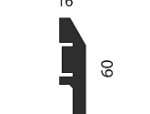Артикул AP04, 60X16X2400 с пазом, Напольные плинтусы, Cosca в текстуре, фото 1