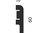 Артикул AP02, 60X16X2400 с пазом, Напольные плинтусы, Cosca в текстуре, фото 1