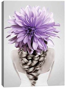 Панно с изображением девушек Design Studio 3D 5D 1 модуль Царский цветок. Арт 2